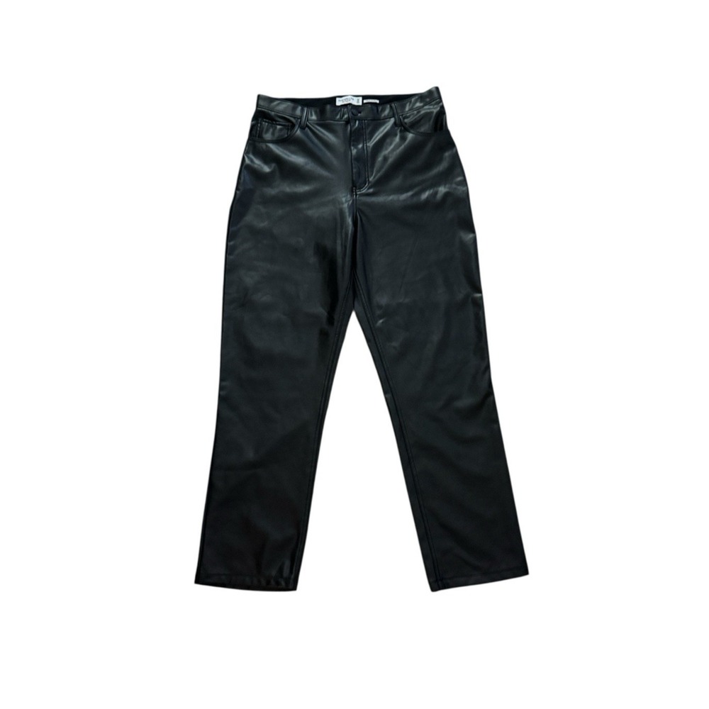 Abercrombie & Fitch Vegan Leather‎ 90s Straight Pant Ultra High Rise Black 16